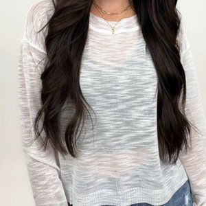 Hem & Thread White Medium Sweater NWT